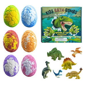 Bombes <span class=keywords><strong>de</strong></span> <span class=keywords><strong>bain</strong></span> hydratantes pour enfants avec jouets surprise, ingrédients 100% naturels, forme d'œuf <span class=keywords><strong>de</strong></span> dinosaure, parfum floral naturel, boîte cadeau - Product Image 6