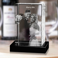 Cube en verre de cristal personnalisée, Plaque en cristal vierge, cadeau de gravure Laser 3d, pièces