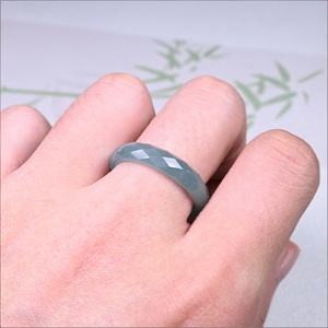 핫 세일 15mm -20mm 독특한 미얀마 옥 반지 천연 돌 남성용 여성용 - Product Image 5