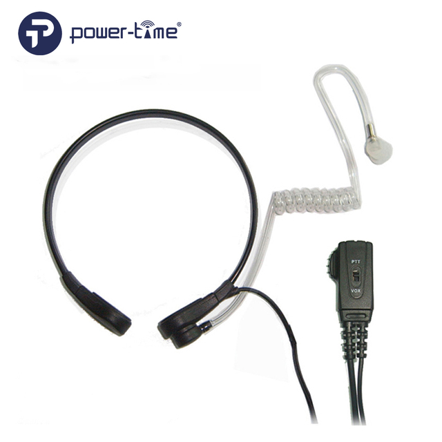 Small Throat Bone Conduction Microphone Headset With VOX Function PTT