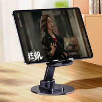 Le plus récent support de tablette de téléphone portable en aluminium de bureau pliable Anti-secousse 360 support de téléphone portable rotatif pour iphone pour ipad