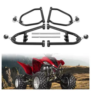 Bras en A allongé avant noir pour Yamaha <span class=keywords><strong>Raptor</strong></span> <span class=keywords><strong>250</strong></span> YFM250R 2008-13 enduit de poudre - Product Image 4