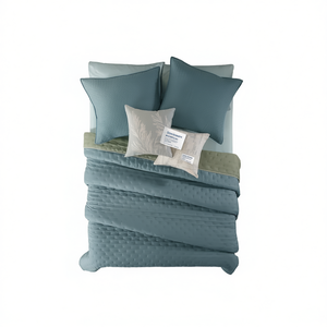 Novo Atlantic Vianney Piumino Matrimoniale 225x235 Cm Trapuntato in Poliestere Reversibile per Quattro Stagioni - Product Image 1