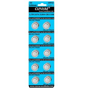 Pile bouton au lithium CR1/3N 3V (3V 170mAh) pour jouets, électronique grand public, outils électriques, appareils électroménagers, emballage en vrac CR11108 - Product Image 1