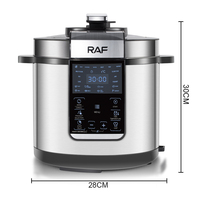 Cuisinière à riz numérique multifonction de qualité RAF, 6 L, cuve en aluminium antiadhésive, cuisinière à pression électrique R.173