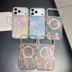 INS Style <b>Case</b> for iPhone 13 Pro Max 15 Marble Pearl Gradient Haze Pattern Back Cover Compatible for iPhone 16 Pro Max - Product Image 5