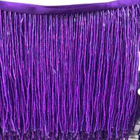 Frange de ruban de 15 cm, dentelle, accessoires de garniture à pampilles perlées pour robe de performance, robe de danse, rideau et décoration de verre