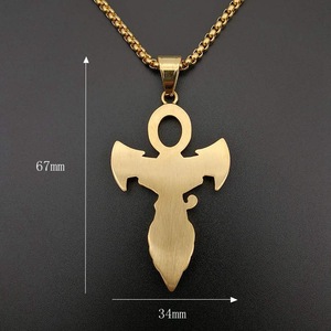 Vente en gros Nouveaux bijoux hip-hop européens et américains en cuivre plaqué or, chaîne à maillons sertie de diamants, œil d'Horus, <span class=keywords><strong>croix</strong></span> <span class=keywords><strong>Ankh</strong></span> - Product Image 4