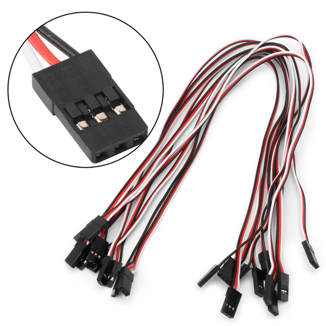 Onlyoa 300mm 30cm 26AWG 30core Rc Servo Extensions Lead Wire Cable for Futaba JR