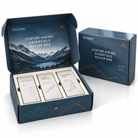 Boîte d'expédition pliable en carton ondulé E-Flute brillant personnalisée pour les essentiels de randonnée, emballage pour abonnement e-commerce