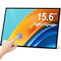 Écran tactile numérique LCD de signalisation numérique intégré mural ultra-fin de 15,6 pouces, tablette Android de bureau