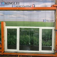 Fenêtre à battant et à bascule en aluminium à rupture de pont thermique, triple vitrage haute performance, verre trempé, cadre en aluminium.
