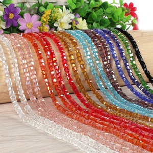 Sofia Crystal Factory Wholesale High Quality 8mm 6mm 4mm Faceted Crystal Cube Glass <strong>Beads</strong> Loose Square Gem <strong>Stones</strong> for Diy - Product Image 5