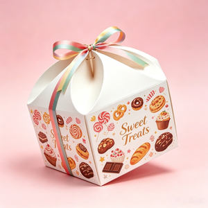 Caja Plegable <span class=keywords><strong>de</strong></span> Papel Kraft <span class=keywords><strong>para</strong></span> Postres, Empaque Personalizado con Ventana <span class=keywords><strong>para</strong></span> Galletas, Pasteles, Donuts, Dulces y Regalos - Product Image 5