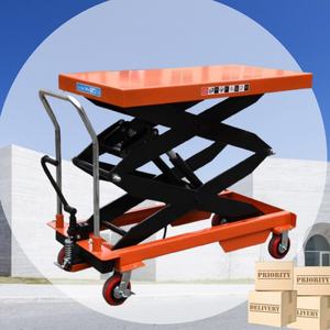 Camión de mesa elevadora Manual hidráulica portátil, tijera de carpintería ajustable eléctrica neumática y móvil - Product Image 5