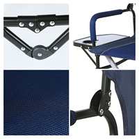 Chaise de camping compacte et pliable avec table latérale et poche de rangement