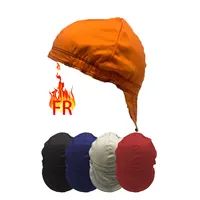 Hivis หมวกสีส้มสำหรับช่างเชื่อมใช้ได้ทั้งสองด้าน,หมวกบีนนี่สีดำล้วนกันไฟสำหรับทำงานบัดกรี