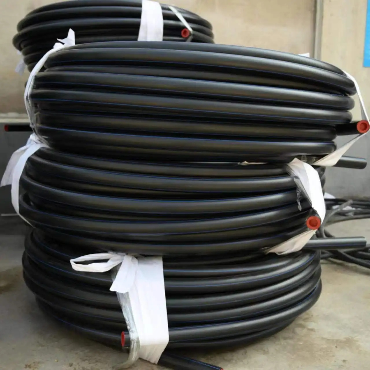 Jiangte dn20 to dn63 Diameter HDPE Water Supply Pipe plastic Rolls Coils irrigation poly pipe