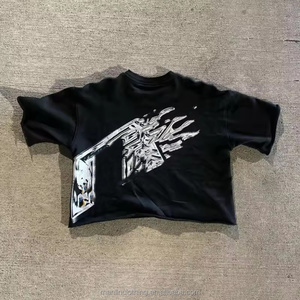 <span class=keywords><strong>T</strong></span>-<span class=keywords><strong>Shirt</strong></span> con <span class=keywords><strong>taglio</strong></span> Streetwear da <span class=keywords><strong>uomo</strong></span> in fabbrica cinese <span class=keywords><strong>t</strong></span>-<span class=keywords><strong>Shirt</strong></span> con Logo personalizzato in cotone pesante oversize - Product Image 2
