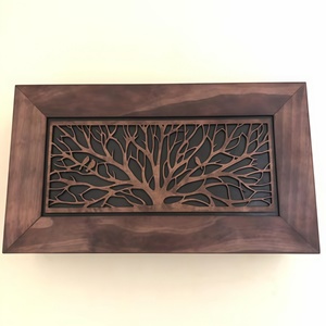 Armoire à armes en bois, décoration murale pour oiseaux, coffre-fort dissimulé pour ranger votre arme en toute sécurité à la vue de tous, meuble de rangement dissimulé avec tiroir - Product Image 2