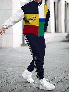 Bộ đồ thể thao nam hai mảnh in logo tùy chỉnh, kiểu dáng thường ngày, mùa xuân, chất liệu thoáng mát, in 3D - Product Image 3