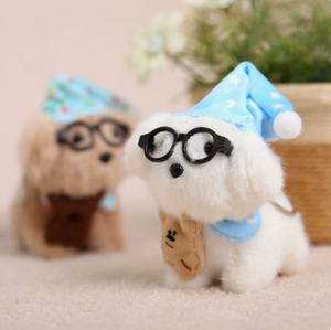 Portachiavi in peluche a forma di cucciolo che si addormenta, simpatico ciondolo per borsa, ideale come regalo, all'ingrosso - Product Image 4