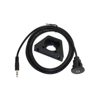 Câble d'extension AUX étanche dc3.5 mm montage encastré à RCA unique pour voiture
