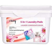 Lessive liquide 5-en-1 avec perles de parfum concentrées en vrac, mousse riche, parfum floral, marque privée OEM, écologique