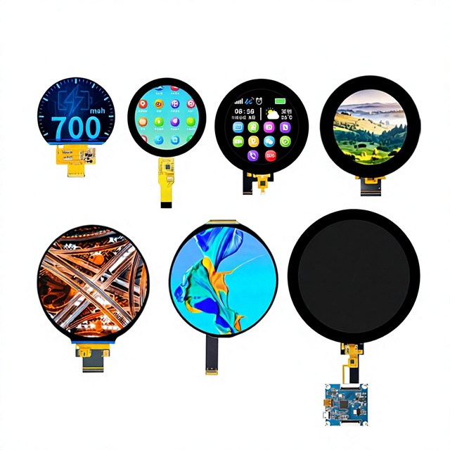 Round Touch Display Module 4" 1.28 1.8 2.1 2.8 3.4 4.0 4 5.0 5 7.0 7 Inch Lcd Custom Mipi Driver Board Raspberry Pi Screen Panel