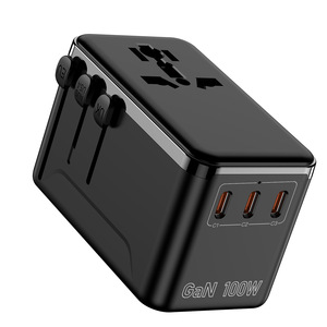 OULiYO GaN Travel Adapter 100W 4 <b>USB</b> Ports PD Fast Charging Universal <b>Plug</b> for Global Use - Product Image 4