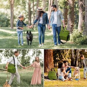 <b>Dog</b> Travel Bag, Pet Travel Bag All Pet Travel Supplies with 2 Pet Food Containers and 2 <b>Collapsible</b> Silicone <b>Bowls</b> - Product Image 2