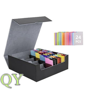 YY กล่องสำรับไพ่ PU แบบสั่งทำกล่องเก็บของพิมพ์ลายเลเซอร์หนา50มม. สำหรับนักสะสม - Product Image 1