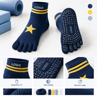 Chaussettes de yoga à cinq orteils, souples, avec grip, motif élargi, logo, format d'emballage, échantillon, avis