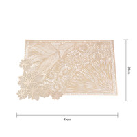 Napperon en vinyle de décor de Noël en PVC creux métallique pour la table à manger de Thanksgiving de mariage