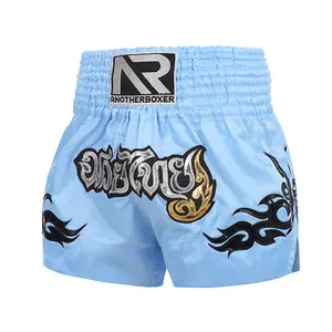 Pantalones cortos de kick boxing con logo personalizado, venta al por mayor, mma, Muay thai