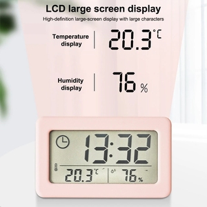 Battery Operated Home Office Silent Desk Time Display <strong>Clock</strong> Mini LCD Digital Table Dashboard Desk Electronic <strong>Clock</strong> - Product Image 3