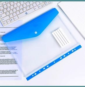 Carpeta Expandible A4 de PP Transparente e Impermeable con Cierre de Botón a Presión y 11 Orificios para Documentos Escolares - Product Image 2