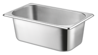 Conteneurs de stockage alimentaire en acier inoxydable pour cuisine d'hôtel, avec couvercle, 1/4, style américain, rectangulaire, GN Pan