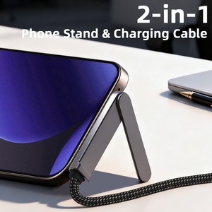 Support de téléphone 2 en 1 Câble PD240W 5A Câble de charge rapide Support de téléphone robuste Jumelé avec un câble de charge ultra-rapide - Product Image 3