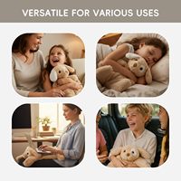 Couverture de genoux lestée pour besoins sensoriels, animaux en peluche doux et moelleux, avec housse amovible et lavable