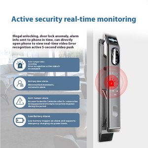 새로운 완전 자동 스마트 디지털 도어록 알루미늄 합금 도난 방지 원격 비디오 인터콤 지문 얼굴 WiFi 클라우드 - Product Image 4