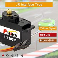 FT90M 2.3kg.cm 280 °   Servomoteur numérique rotatif ultra-miniature à engrenages métalliques, large plage de tension 3V-8.4V pour modèles RC, robots et projets DIY
