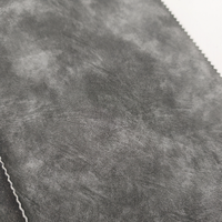 Tissu en cuir PU imperméable sans PFAS avec doublure TC, simili cuir noir pour vestes et vêtements, personnalisable