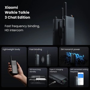 Pantalla LCD de 1.77 Pulgadas, Walkie Talkie <span class=keywords><strong>Mi</strong></span> Versión 3 Chat, IP65, Compatible con <span class=keywords><strong>Radio</strong></span> FM y Modo de Emergencia SOS - Product Image 2