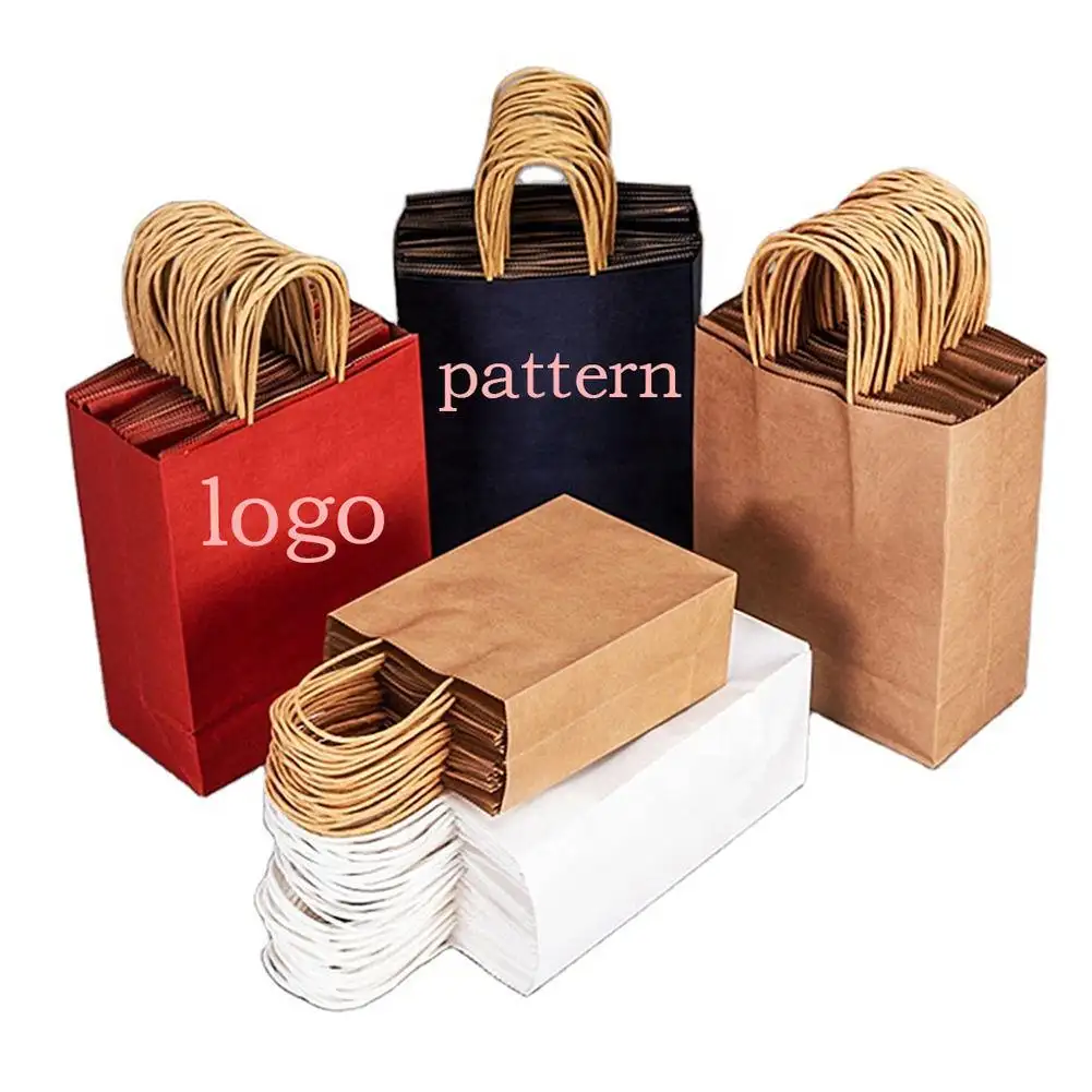 공장 가격 사용자 정의 럭셔리 쇼핑 상자 포장 보석 선물 작은 종이 가방 핸들 로고