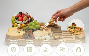 <span class=keywords><strong>Set</strong></span> di taglieri di salumi con accessori <span class=keywords><strong>per</strong></span> cassetti e formaggio di bambù <span class=keywords><strong>Set</strong></span> di <span class=keywords><strong>coltelli</strong></span> grande <span class=keywords><strong>carne</strong></span> e formaggio <span class=keywords><strong>per</strong></span> feste e regali - Product Image 2