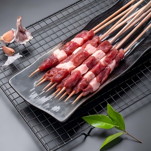 Brochettes en bambou durables à <span class=keywords><strong>pointe</strong></span> ronde de 8 pouces, 2,5 mm de diamètre, de qualité alimentaire, pour grillades en extérieur - Product Image 4