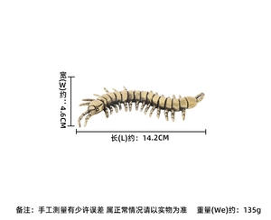 Gioielli in ottone millepiedi Vintage artigianato in metallo - Product Image 6