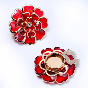 Cubiertas de <span class=keywords><strong>botones</strong></span> de joyería de Metal extraíbles con forma de corazón de flor de cristal para mujer, gemelos de camisa, accesorios de ropa, vestido de novia - Product Image 5