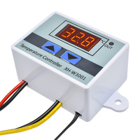 Contrôleur de température numérique LED AC 220V DC12V 24V 10A XH-W3001 avec capteur NTC